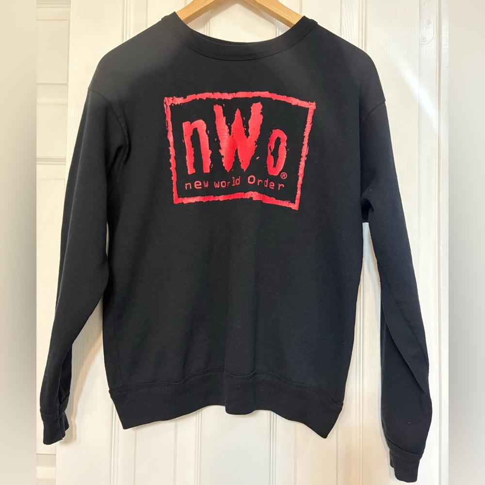 VTG 1998 Mens NWO New World Order World Championship Wrestling Sweatshirt Sz S